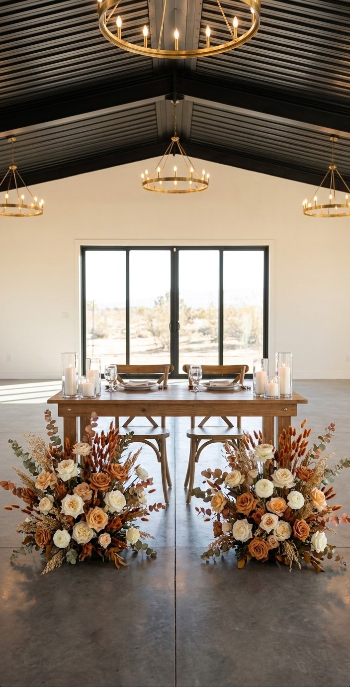 Sweetheart table — Flanked, not dressed