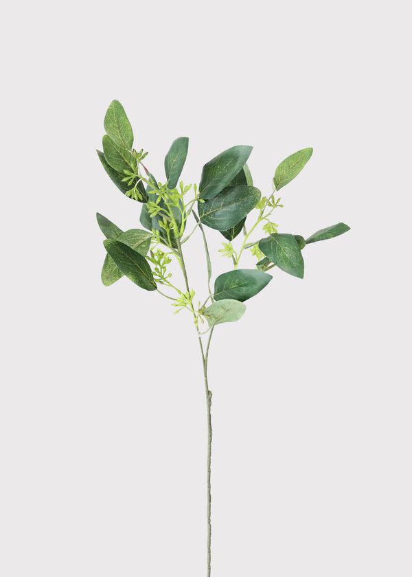 Artificial seeded eucalyptus spray in green